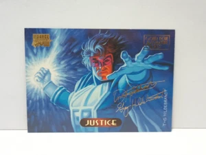 Justice #61 1994 Marvel Masterpieces Gold Foil Signature Series Card - Picture 1 of 2