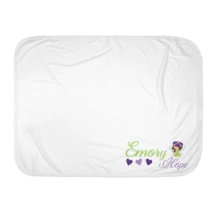Baby Girl Personalized Custom Woodland Fairy 2 Receiving Blanket - Picture 1 of 12