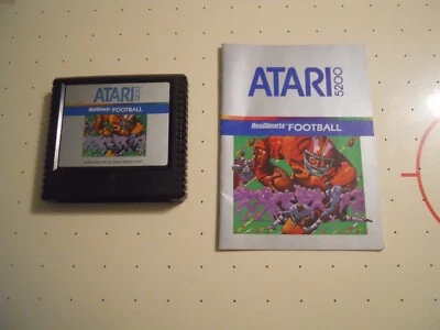 RealSports Football (Atari 5200, 1982) Game Cartridge w/Manual -Tested & Working - Image 1 of 4