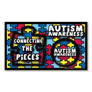 AUTISM AWARENESS PHOTO FRAME MAGNET (NEW) - Picture 1 of 1