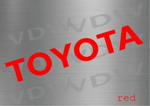 RED TOYOTA TAILGATE Vinyl Decal Toyota Sticker Emblem Logo Graphic Lettering - Picture 1 of 3