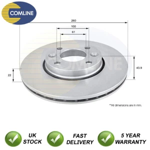 Brake Disc Front Comline Fits Nissan Micra Note Renault Clio Modus #1 - Picture 1 of 2