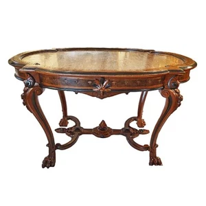 Renaissance Revival Walnut Center Table Circa 1870 - Picture 1 of 4