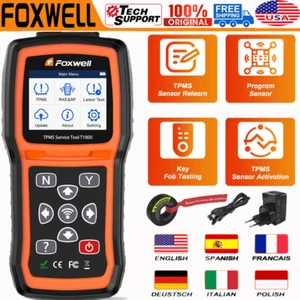 FOXWELL T1000 TPMS Programmer Tool Tire Pressure Monitor Sensor Diagnostic Tool - Imagen 1 de 18