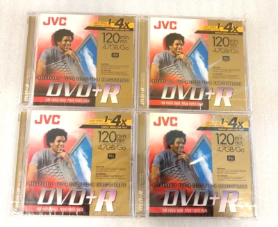 JVC Recordable DVD+R Disc 1-4x High Speed 120 min. 4.7 GB. SEALED. - Image 1 of 4