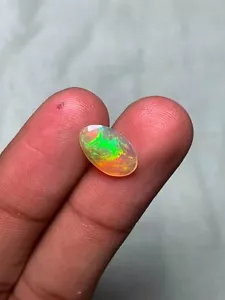 1.30 CT Oval Cut Fire Opal Gemstone Rose Cut Natural Welo Fire Opal Gemstone - Picture 1 of 4
