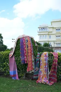 Indian Vintage Kantha Quilt Handmade Blanket Throw Cotton Bedspreads Boho Decor - Picture 1 of 10