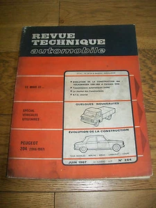 REVUE TECHNIQUE AUTOMOBILE n° 254 juin 1967 PEUGEOT 204 Véhicules utilitaires - Picture 1 of 1