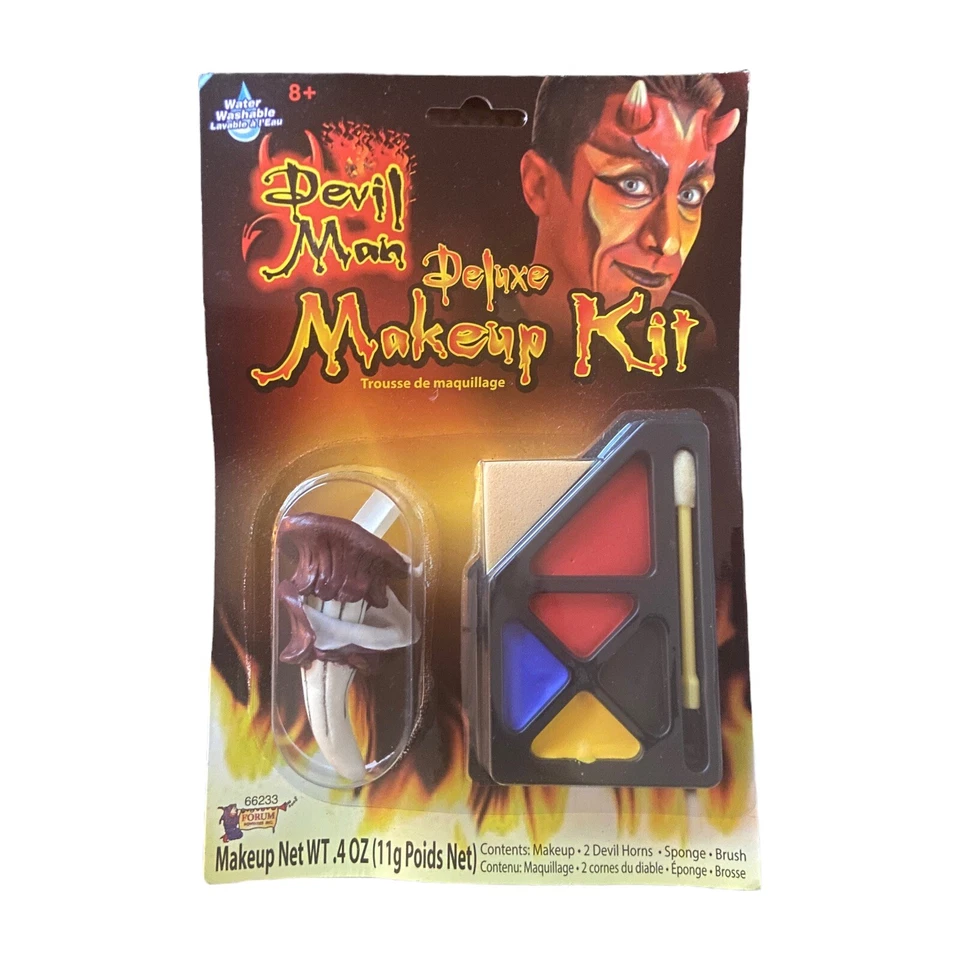 Forum Novelties Devil Satan Man Diablo Horn Halloween Make Up Palette Kit Set - Image 1 of 1
