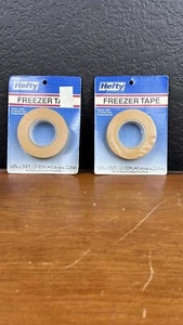 Vintage Hefty Freezer Tape Set Of Two 1996 Old Stock Not Opened - Picture 1 of 3