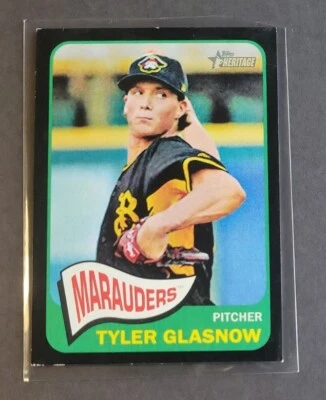 Tyler Glasnow 2014 Topps Heritage Minors Black #57/105 Prospect #215 - Image 1 of 4