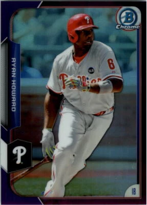 2015 Bowman Chrome Purple Refractors #18 Ryan Howard /250 - NM-MT - Image 1 of 2