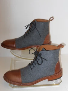 TAFT LEATHER AND TEXTURED MULTICOLOR ANKLE BOOTS SIZE 9 MEDIUM - Picture 1 of 10