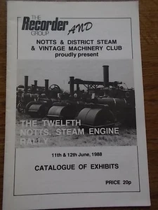 12th Notts & District Vintage Steam Traction Engine Machinery Rally Programme - Picture 1 of 1