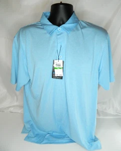 Callaway Mens Large Golf Polo Shirt Opti Dri Blue Striped New with Tags - Picture 1 of 9