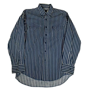 Vintage Wrangler Langarm Hemd mit Knöpfen Herren L blau gestreift - Bild 1 von 10