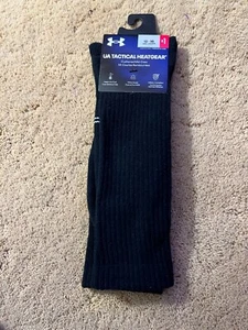 Calcetines Under Armour para hombre UA Tactical HeatGear tripulación media negros blancos XLarge 1 Pr - Imagen 1 de 5
