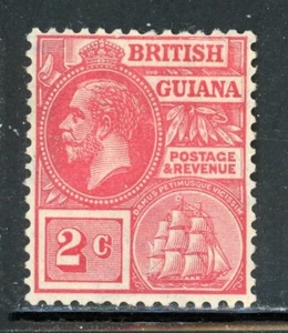 BRITISH GUIANA 192 SG273 MH 1921-27 2c red KGV & Seal Wmk Mult Script CA CV$8 - Picture 1 of 2