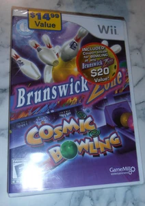 NIP- BRUNSWICK ZONE COSMIC BOWLING NINTENDO WII 2010 VIDEO GAME COMPLETE/SEALED - Picture 1 of 2