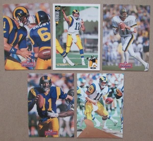 Lote de 5 tarjetas Jim Everett Los Angeles Rams Purdue Boilermakers NFL (2) - Imagen 1 de 2