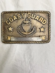 U.S. Coast Guard Vintage Belt Buckle Nautical Anchor Design - Picture 1 of 2