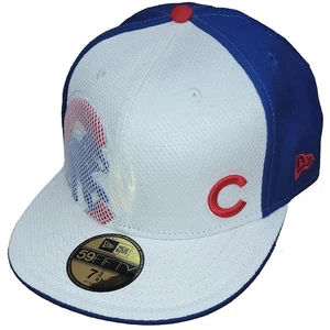 Chicago Cubs New Era 5950 Mesh Over Logo Fitted Hat - White/Royal - Picture 1 of 1