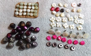 91 Vintage Antique DIMUNTIVE MOP Mother of Pearl Buttons DOLL CLOTHES - Picture 1 of 6