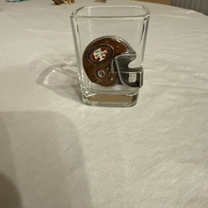 San Francisco 49ers NFL Football Thick Square Shot Glass Licensed Genuine - Picture 1 of 5