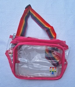 T-mobile 2020 Clear Pride Rainbow Waist Fanny Pack Clear Belt Bag - Picture 1 of 4