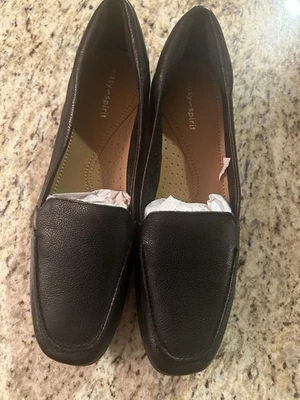 Zapatos Easy Spirit para mujer 8,5 N Abide mocasines sin cordones de cuero negro nuevos sin caja Foto 1 de 4