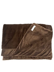 Restoration Hardware schokobraun Plüsch Fleece 45" x 65" Überwurf Decke EUC - Bild 1 von 4