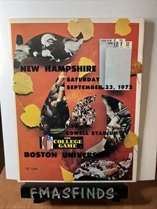 W8 1972 Boston University vs New Hampshire 23. September Fußballprogramm - Bild 1 von 2