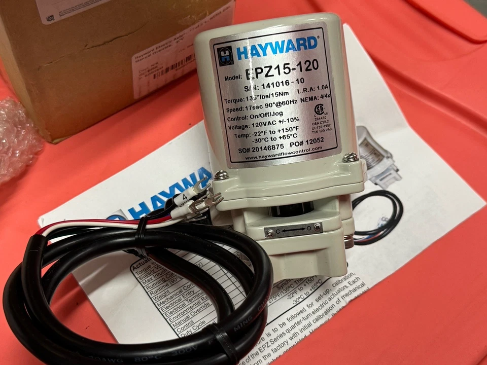 Hayward EPZ15-120 Electric Actuator 135 lbs., NEMA 4/4x, Manual Override, 120V - Image 1 of 4