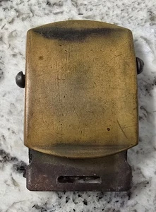 Vintage WWII Solid Brass Belt Buckle - "Made in USA" Patriotic Military Era - Bild 1 von 3