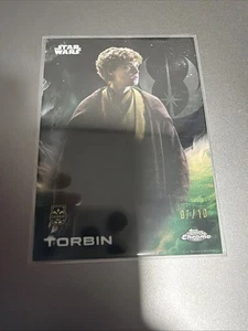 2025 Topps Chrome Star Wars Torbin Mustafar Black Pulsar #4/10 - Imagen 1 de 6