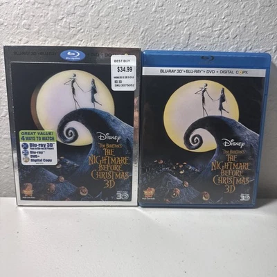 The Nightmare Before Christmas (Blu-ray 3D, 1993) BLU-RAY + DVD Lenticular Cover - Image 1 of 4