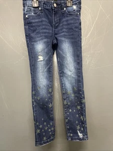 Girls Joe’s Jeans The Rocket Star Print Mid Rise Ankle Skinny Dark Jeans Size 6 - Picture 1 of 9