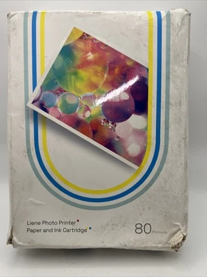 Liene Photo Printer Paper and Ink Cartridge 2x Ink & 80 6” Printout Sheets - Image 1 of 4