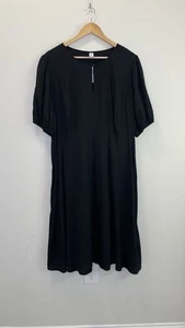 Neu mit Etikett Old Navy 2X Plus Midi Swing Kleid Schlüsselloch schwarz Boho Cottagecore Whimsygoth - Bild 1 von 13