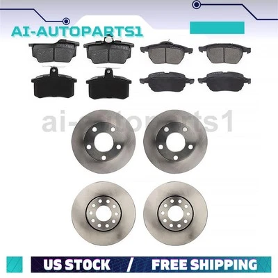 Kit de rotores de freno delanteros y traseros + pastillas de freno para Audi A6 1995 1996 1997 Foto 1 de 4