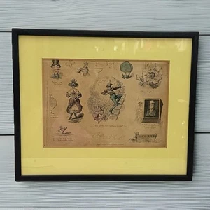 Antique Etching By George Cruikshank 14x11.5 inches Print  Framed - Picture 1 of 5