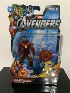 IRON MAN Marvel Avengers Movie 4" Action Figure Fusion Armor Mark VII Hasbro - Picture 1 of 5