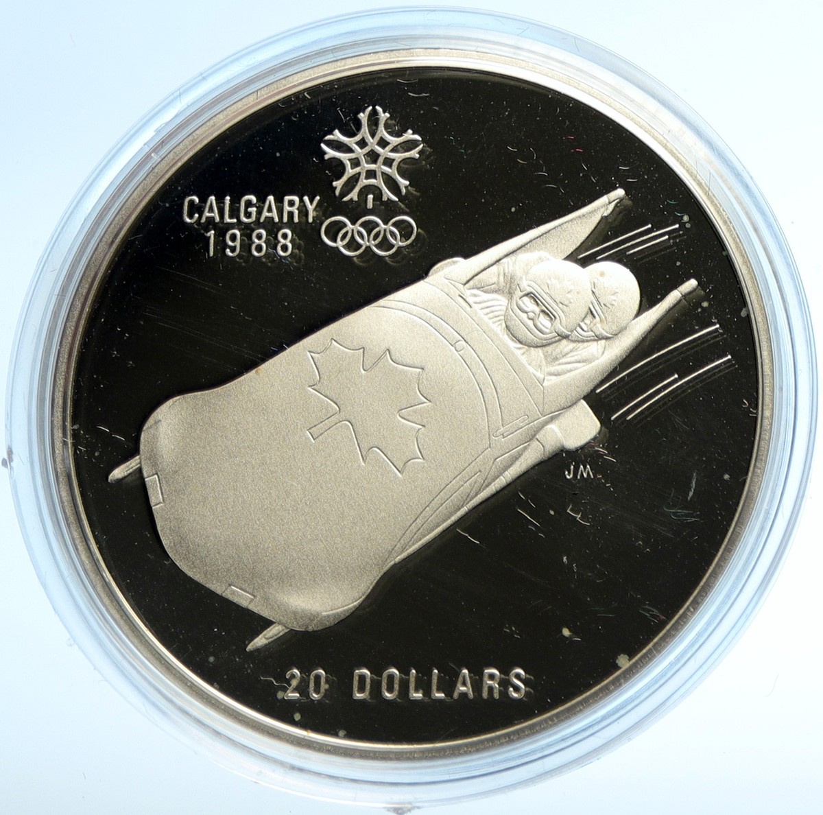 1988Calgary Olympic Winter Games 純銀記念コイン 本日のカナダ カルガリー 1988年 冬季オリンピック記念