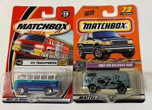 Matchbox Lot of 2 Volkswagen VW Transporter / Delivery Vans 1967 - Picture 1 of 5