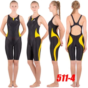 HXBY 511-4 WOMEN'S COMPETITION TRAINING RACING KNEESKIN SWIMWEAR M US GIRL 10-12 - Picture 1 of 2