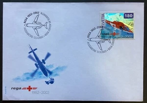 SWITZERLAND 2002 Swiss Air Rescue (Rega) FDC, Zurich Special Postmark (SS546) - Picture 1 of 1