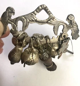 VTG Penca de Balangandan Amulet Brooch Pendant Figa Luck Charm Brazil Santeria - Picture 1 of 14