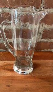 Vintage Glas Atomic Martini Krug mit Sterling Silber Sockel 60er Jahre - Bild 1 von 12