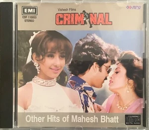 Criminal & Other Hits Of Mahesh Bhatt - RARE EMI Bollywood Music CD CDF 110053 - Imagen 1 de 3