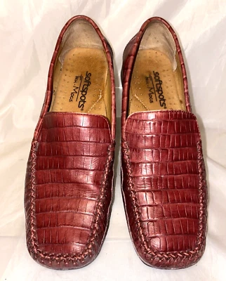 Mocasines para mujer Soft Spots Tru Mocs HEPBURN textura animal cuero talla 8M rojo Foto 1 de 4